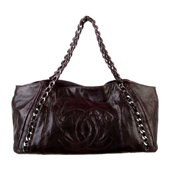 CHANEL Handbags - Chanel tote. Stunning Glazed Caviar East West Modern Chain Tote Brown